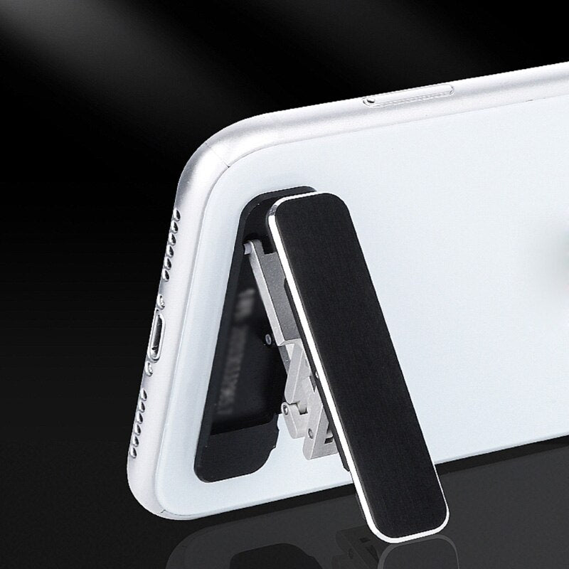 Universal Mini Metal Folding Mobile Phone Holder Stand Aluminum Alloy Invisible Portable Stand Bracket Desktop Phone Holder